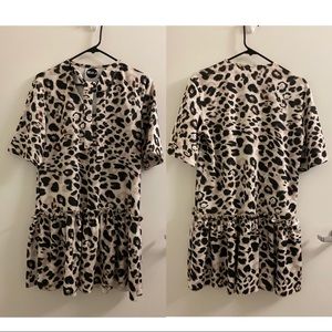 Vintage Leopard Ribbon Dress